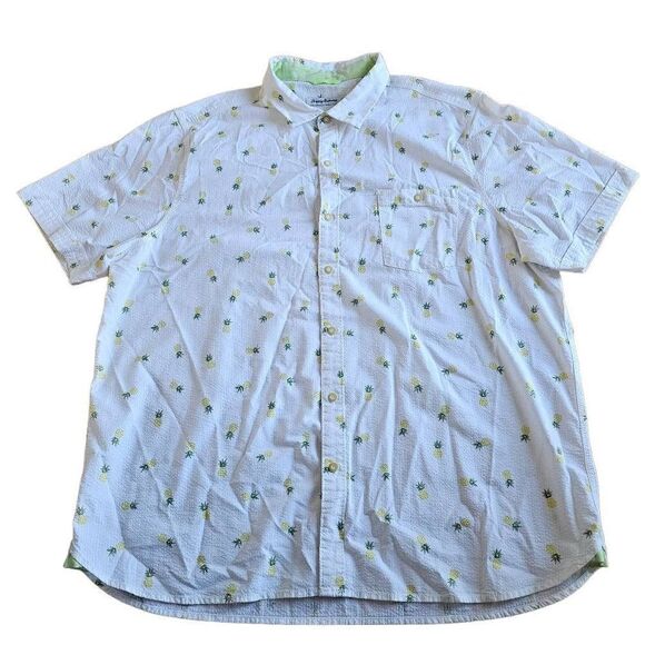 Tommy bahama mens XXL white all over pineapple print shirt - Picture 5 of 7